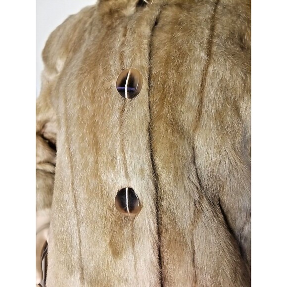 NWT Alpine Studio Vintage Faux Fur 3/4 Sleeve Coat Mink Whiskey Size Medium  T43 - Picture 2 of 11